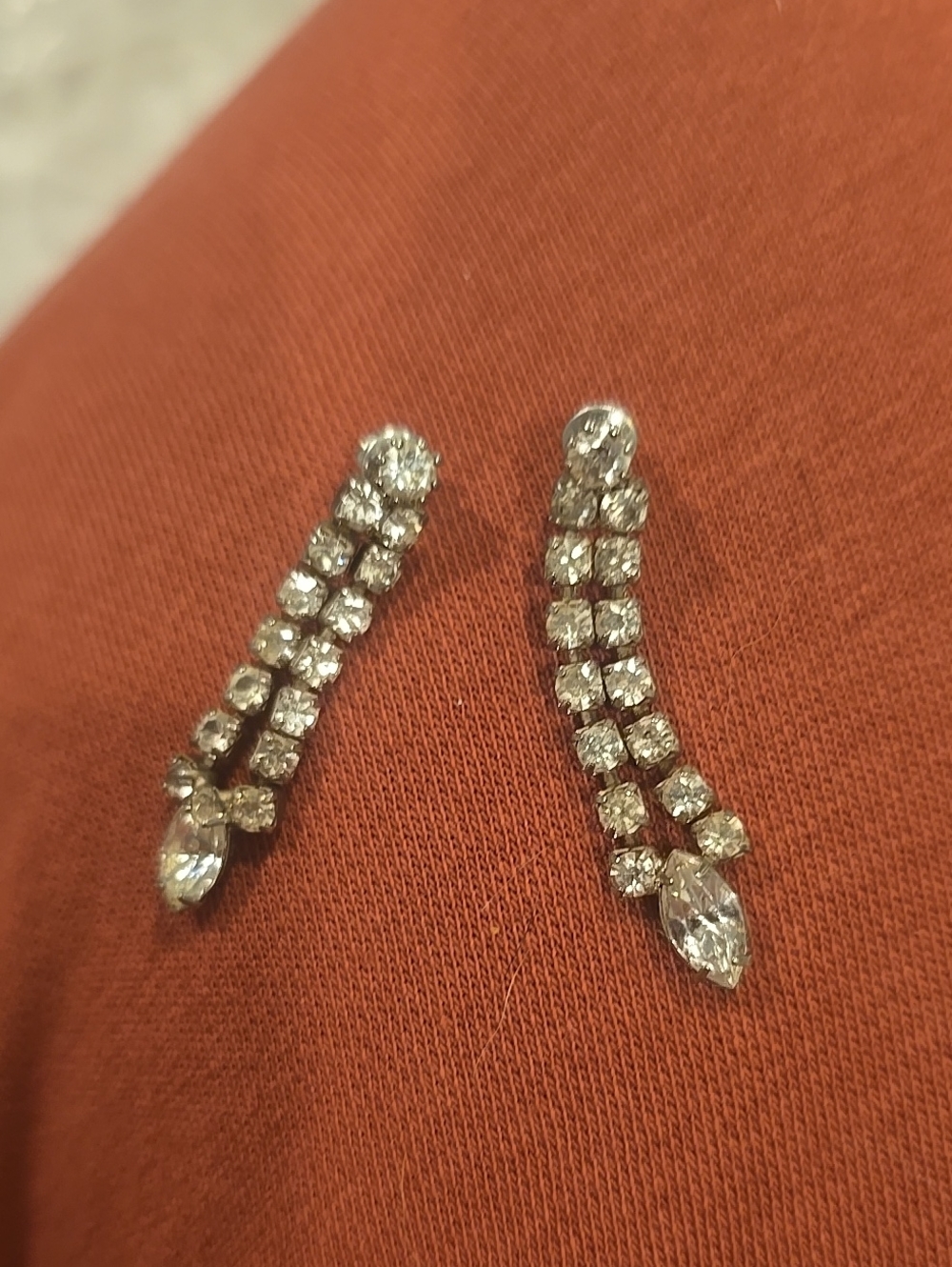 ❤️10/$40 Sparkling Crystal Drop Earrings - Silver-Tone